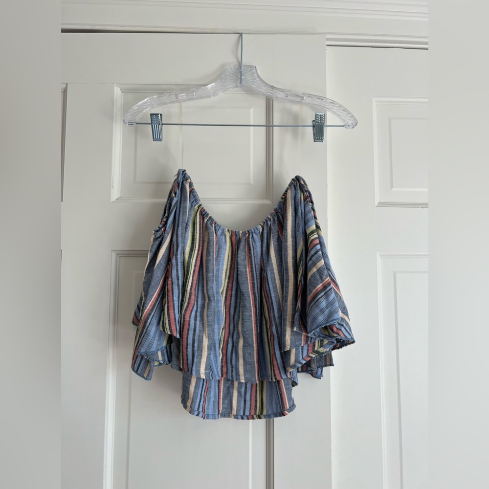 NWOT Striped Off-The-Shoulder Nautical Top